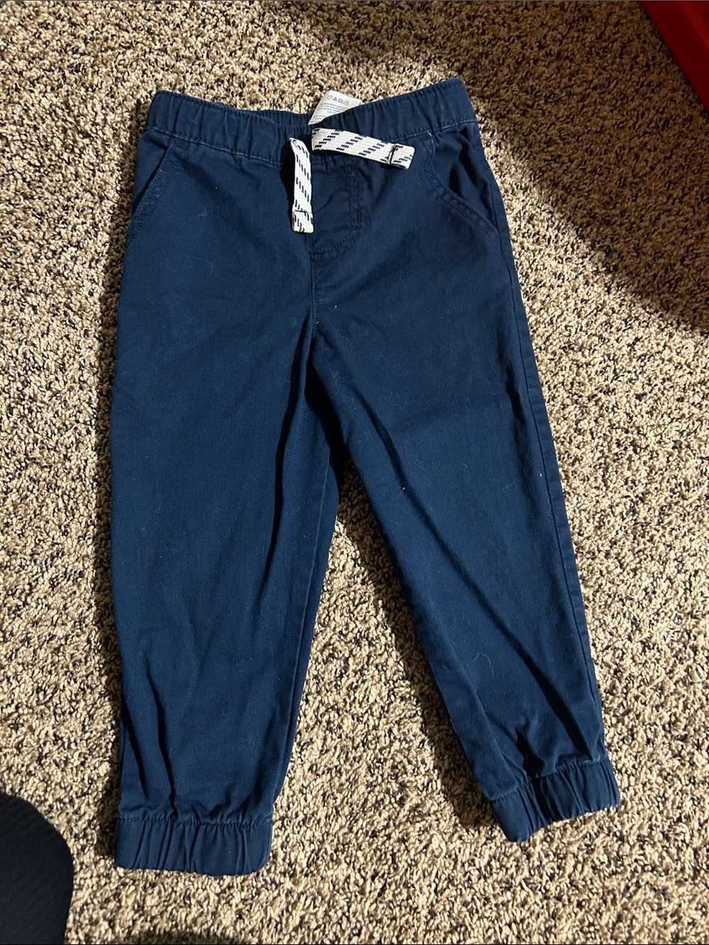 Garanimals Navy Jogger Pants with Striped Drawstring